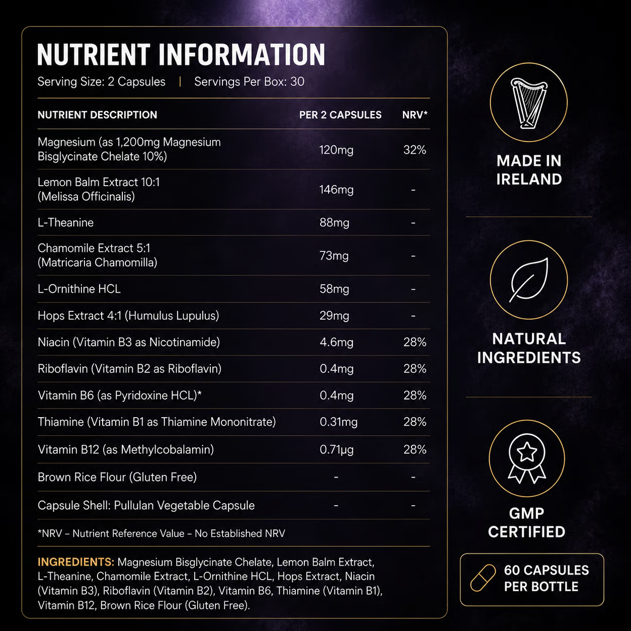 Nutrient information